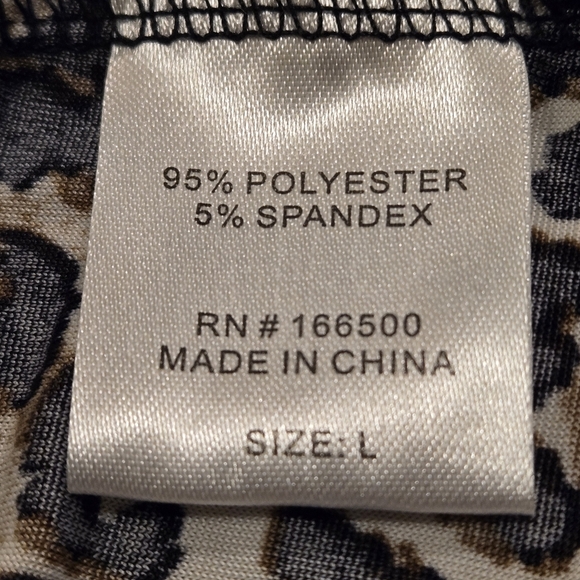 Emily Daniel's Animal Print Sleeveless Collared Pullover Top Women size L - Picture 9 of 11